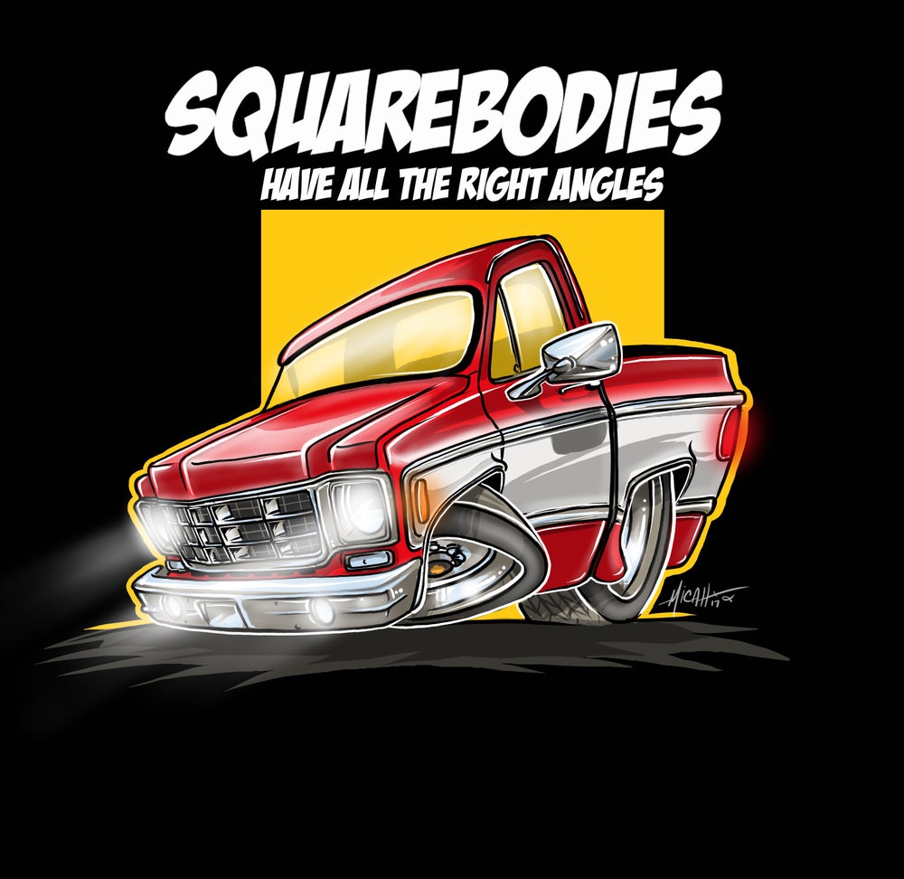 Squarebodies, All The Right Angles Red Shirt