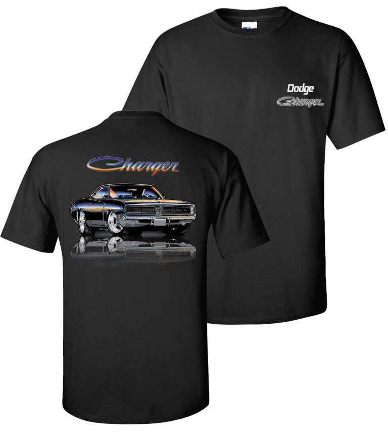 '69 Dodge Charger Black T-Shirt