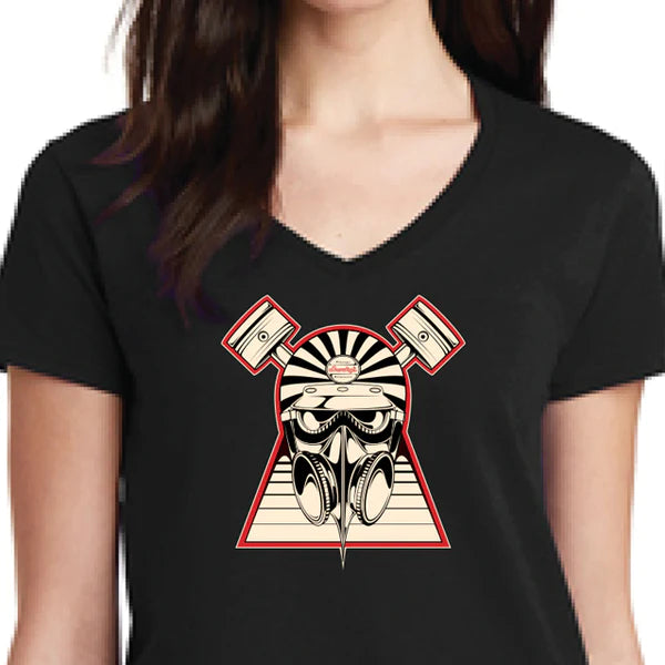 Ladies Mask T-Shirt - Navy/Black