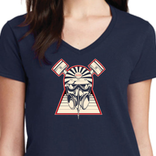 Ladies Mask T-Shirt - Navy/Black