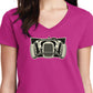 Ladies Rat Rod T-Shirt - Pink/Grey