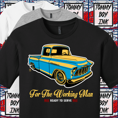 Working Man First Series Shirt = Blue Truck
